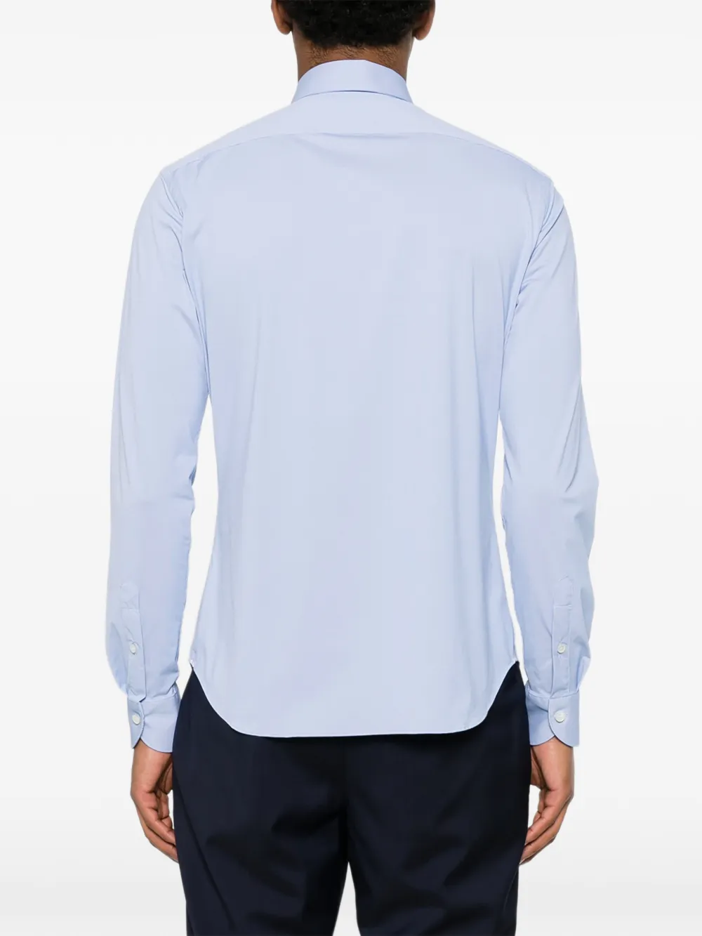 Xacus Overhemd met gespreide kraag Blauw