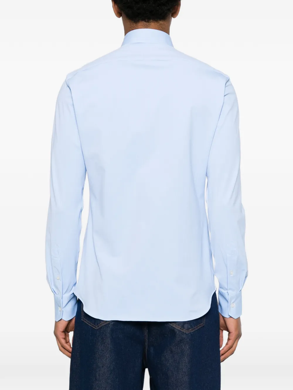 Xacus Overhemd met gespreide kraag Blauw