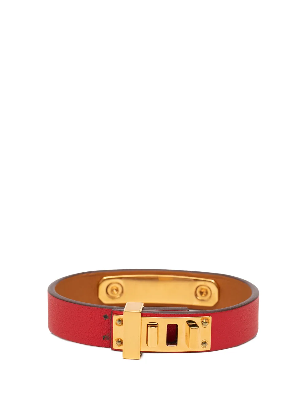 Hermès Pre-Owned 2022 Narrow Swift As de Coeur Bracelet costume bracelet - Rosso