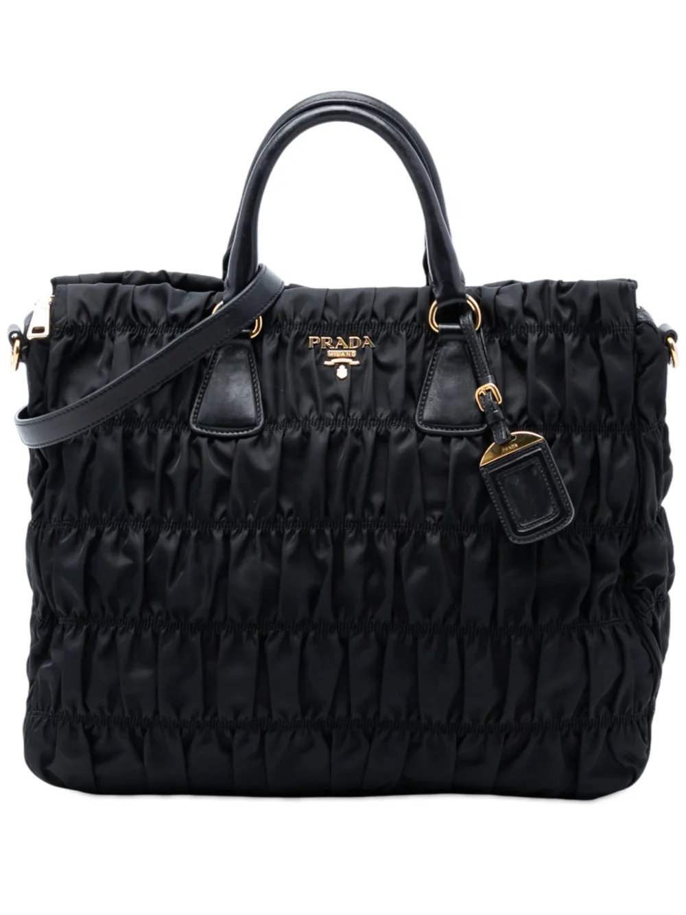Prada Pre-Owned 2000-2025 Tessuto Gaufre satchel - Nero