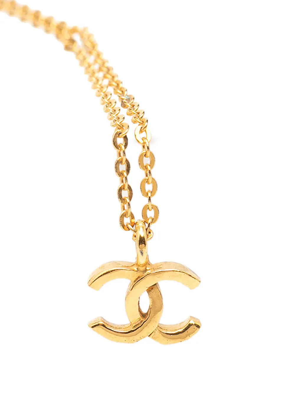 CHANEL Pre-Owned 1950-1970 Gold Plated CC Pendant Chain Necklace costume necklace - Oro