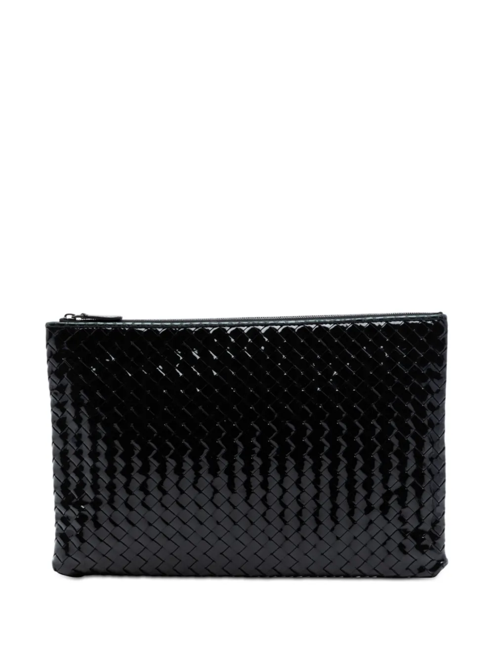 Bottega Veneta Pre-Owned 2012-2025 Patent Intrecciato clutch bag - Nero