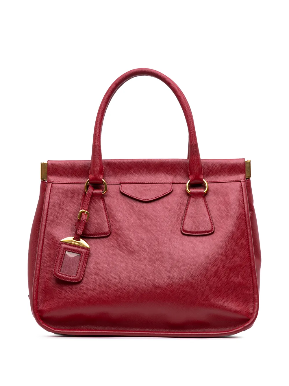 Prada Pre-Owned 2000-2025 Saffiano Lux Frame tote bag - Rosso