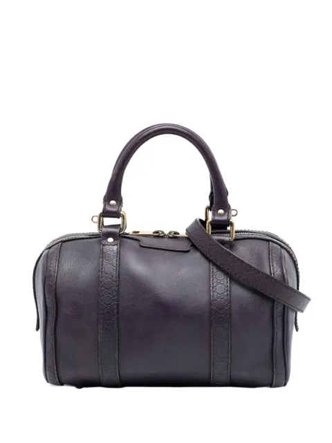 Gucci Pre-Owned 2016-2025 スモール グッチシマ トリムレザー ジョイ ボストン サッチェルバッグ