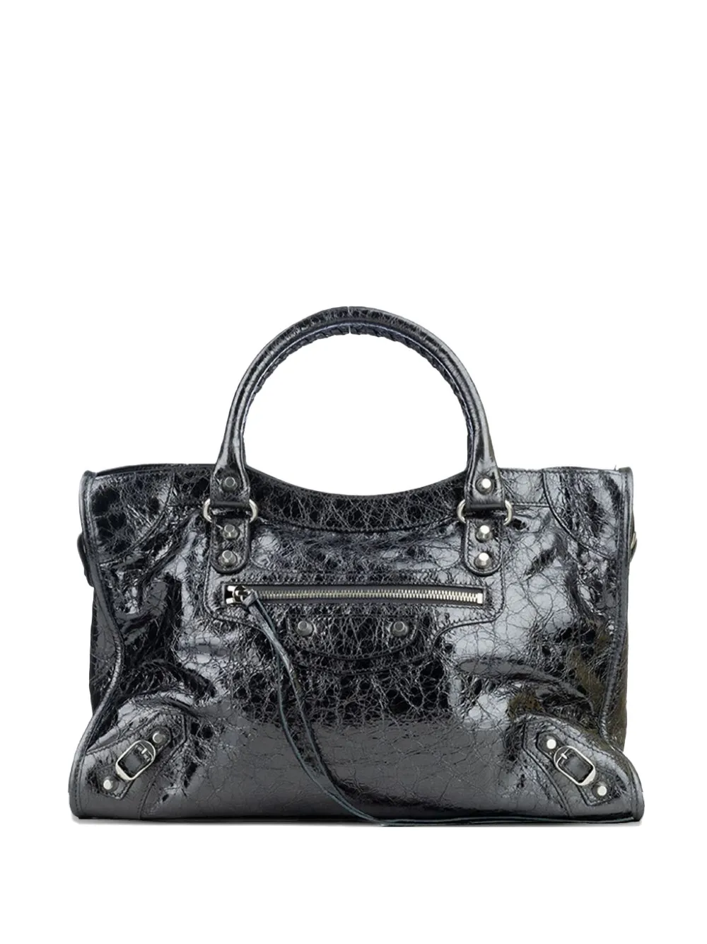 Balenciaga Neo Cagole leather shoulder bag - Grigio