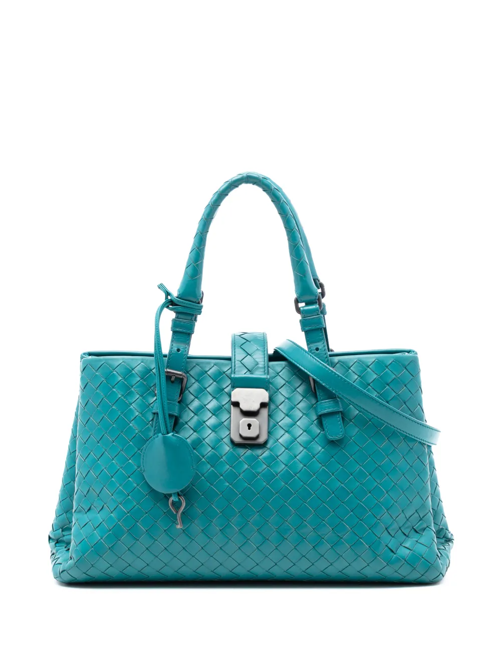 Bottega Veneta Pre-Owned 2012-2026 Small Nappa Intrecciato Roma satchel - Blu