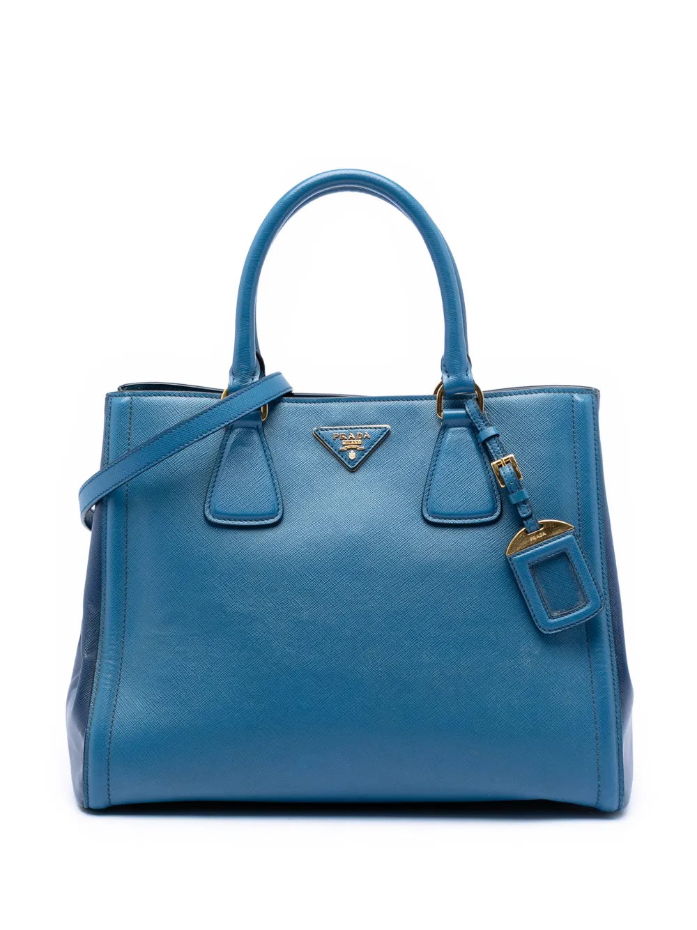 Prada Pre-Owned 2010-2025 Bicolor Saffiano Lux Galleria satchel - Blu