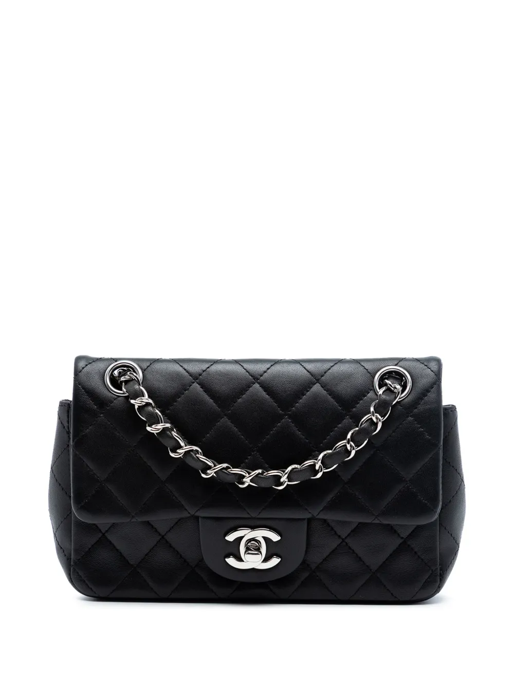 CHANEL Pre-Owned 2011 Mini Rectangular Classic Lambskin Single Flap crossbody bag - Nero