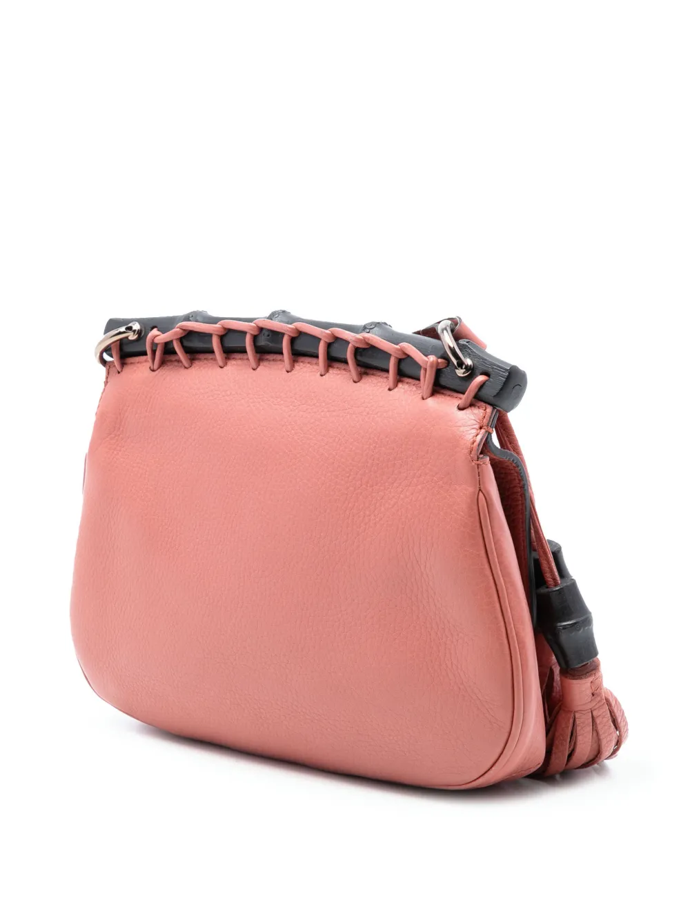  Gucci Pre-owned Petit Sac à Bandoulière Nouveau Fringe En Cuir à Loquet En Bambou (2000-2015) - Rose 