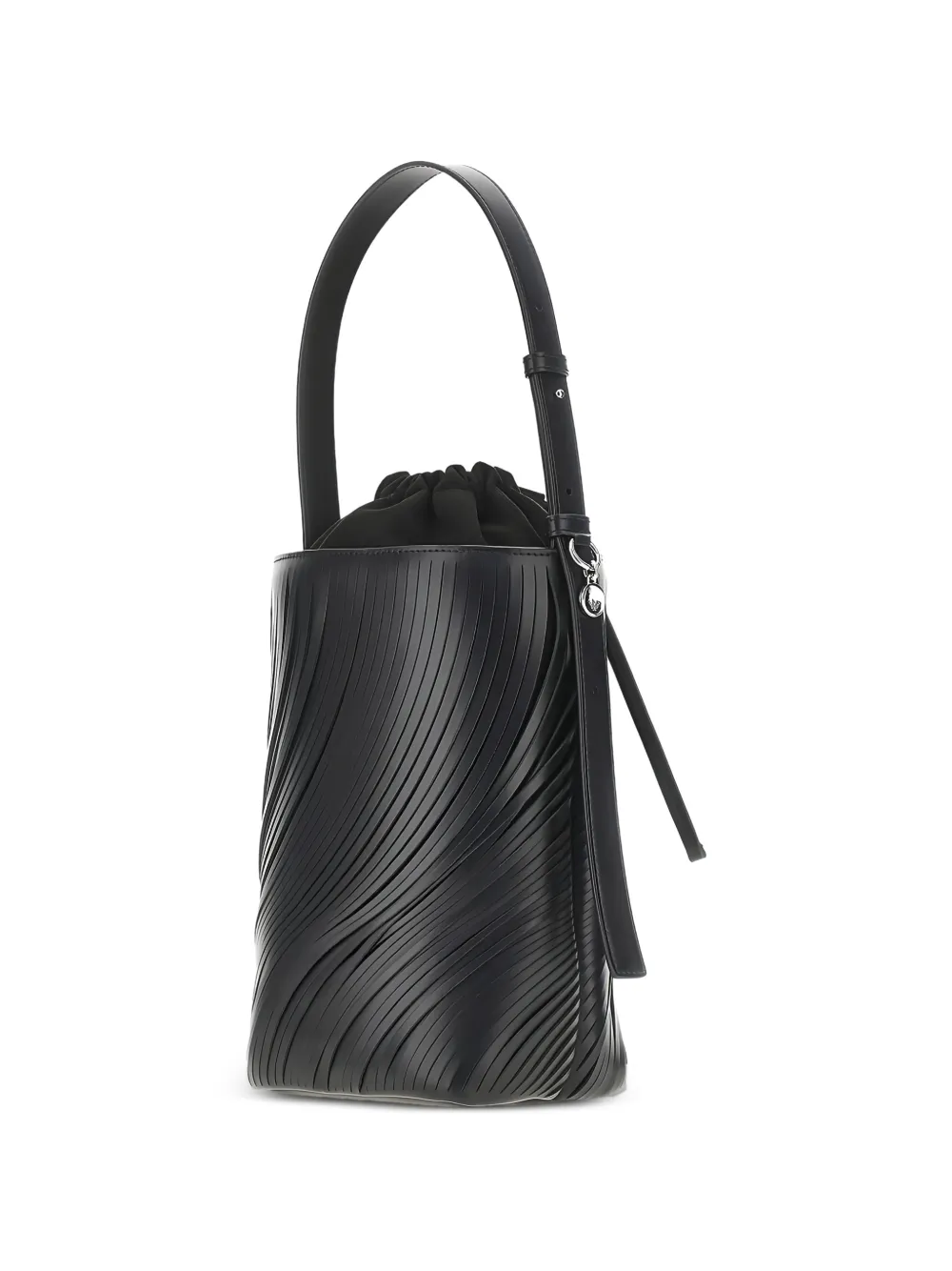 Emporio Armani Leren bucket-tas Zwart