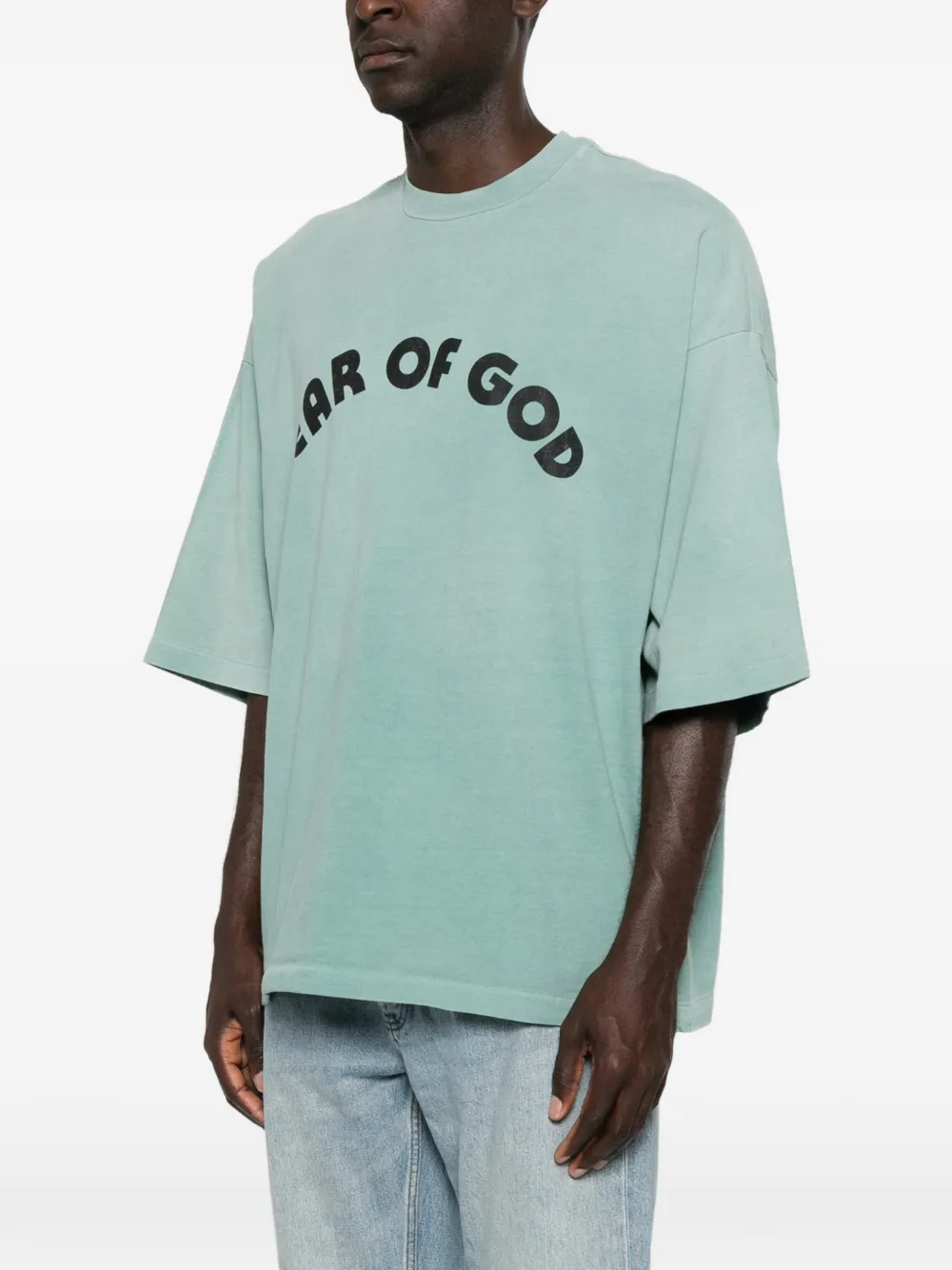 シャツ fearofgod Fear Of God logo-print T-shirt | Neutrals | FARFETCH JO
