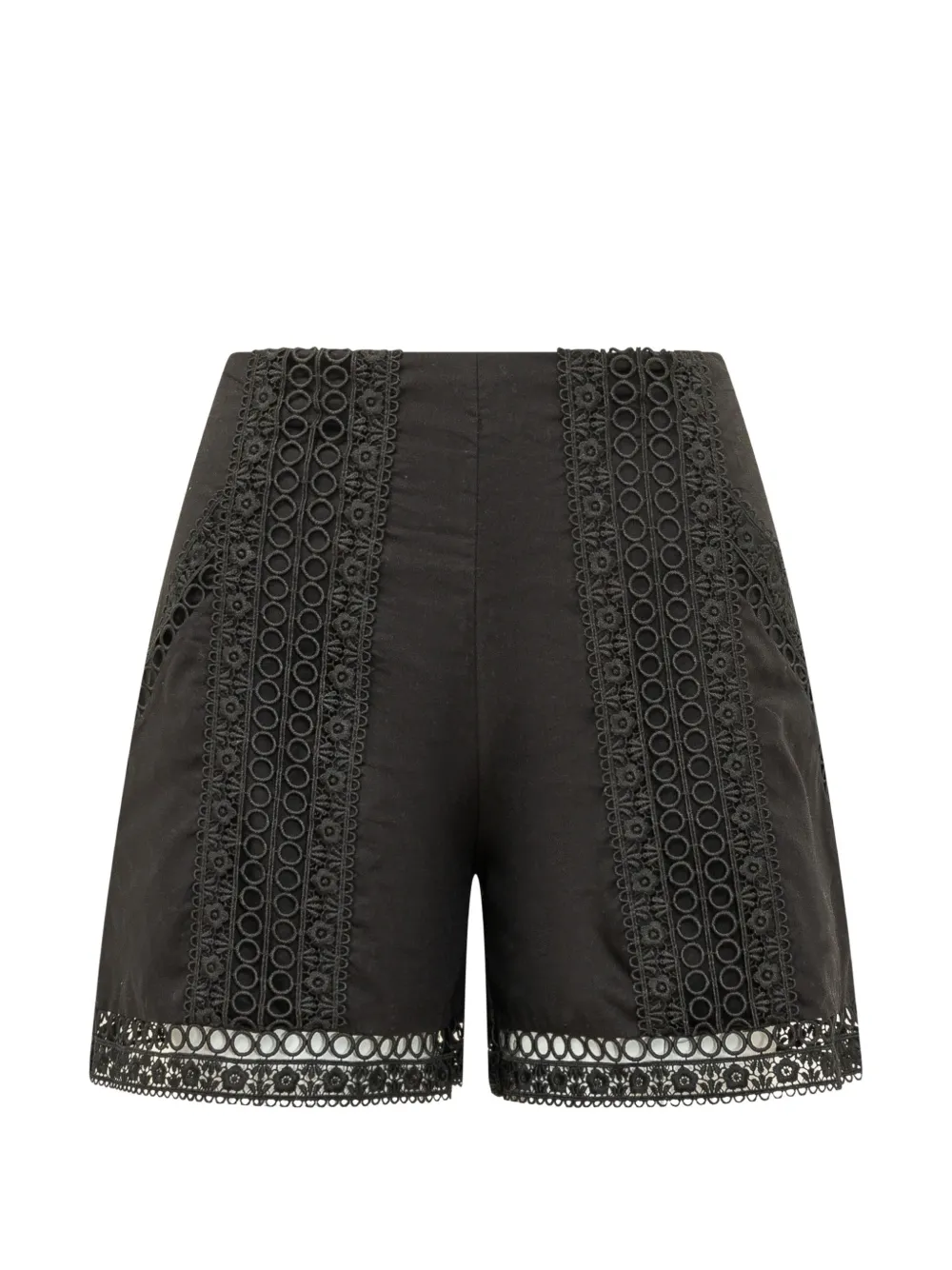 Charo Ruiz Ibiza Oralia lace-trim shorts - Nero