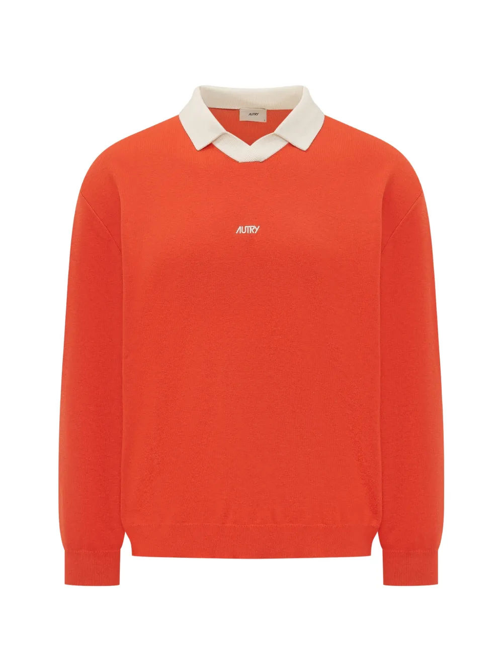 Autry V넥 로고 프린트 스웨트셔츠 | 오렌지 | Image 1