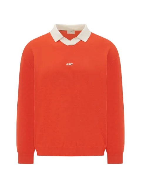 Autry logo-print V-neck sweatshirt