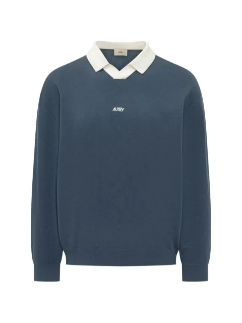 Autry logo-print knitted sweatshirt