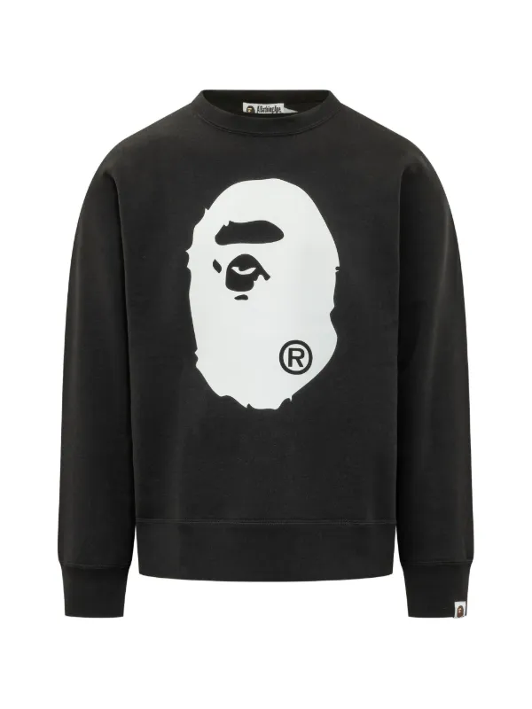 エイプ　グラフィックスウェット A BATHING APE® Ape Head グラフィック スウェットシャツ | ブラック