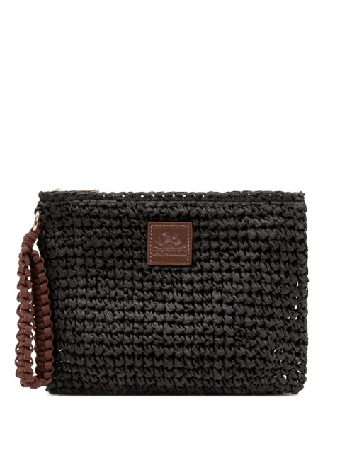 Sundek Momo straw clutch bag