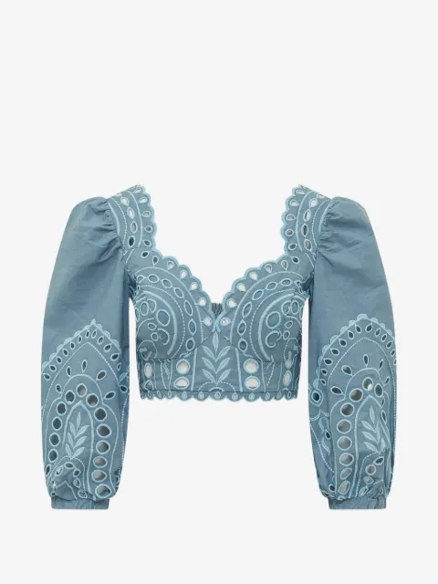 Charo Ruiz Ibiza Luna broderie-anglaise top