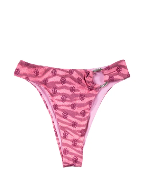 Chrome Hearts monogram-print ring-detail bikini bottoms