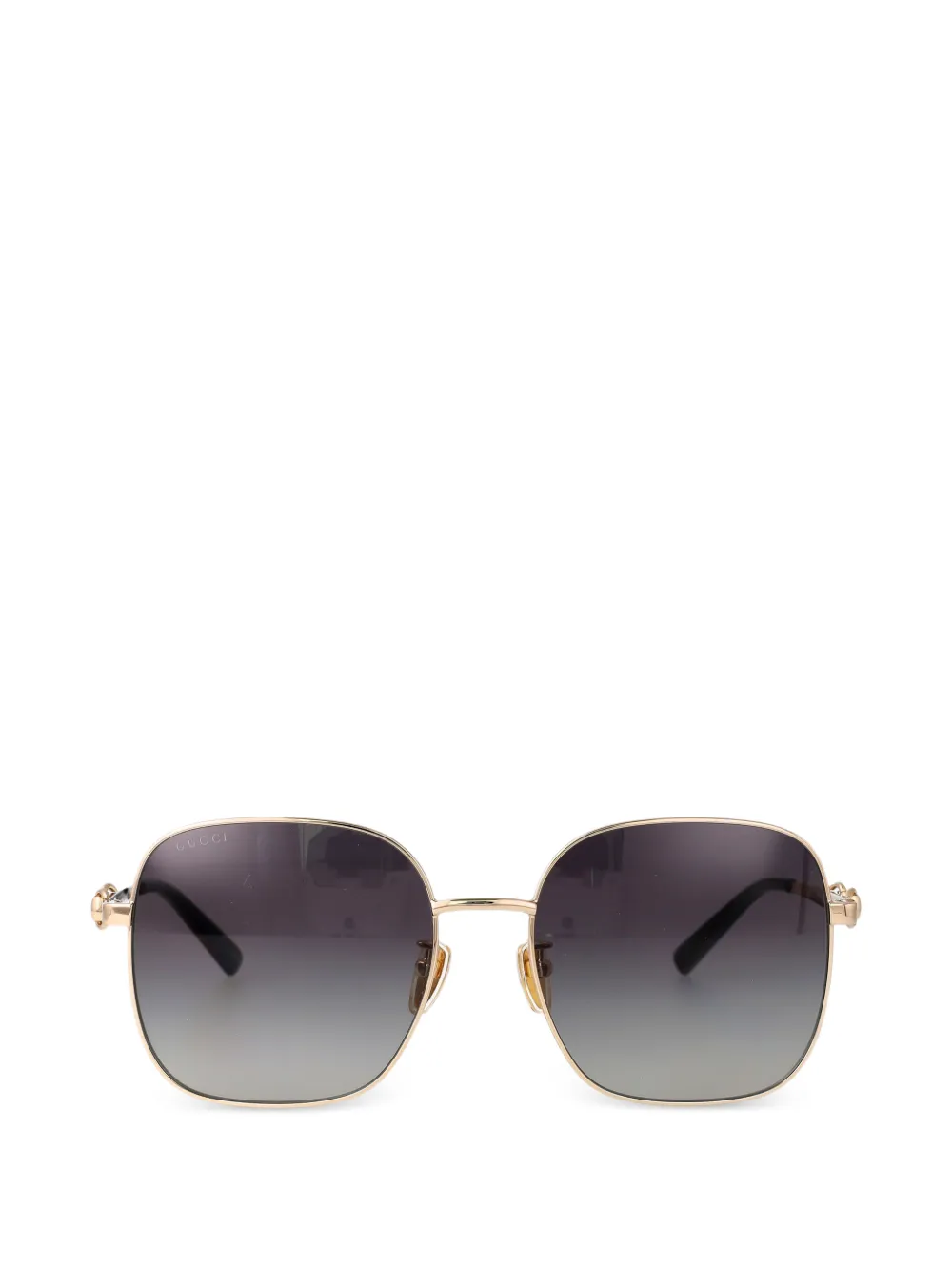 Gucci Eyewear Horsebit square-frame sunglasses - Oro