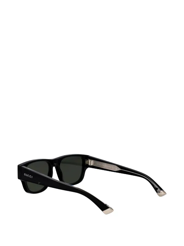 Gucci Eyewear スクエアフレーム サングラス | ブラック | FARFETCH JP