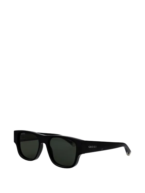 Gucci Eyewear スクエアフレーム サングラス | ブラック | FARFETCH JP