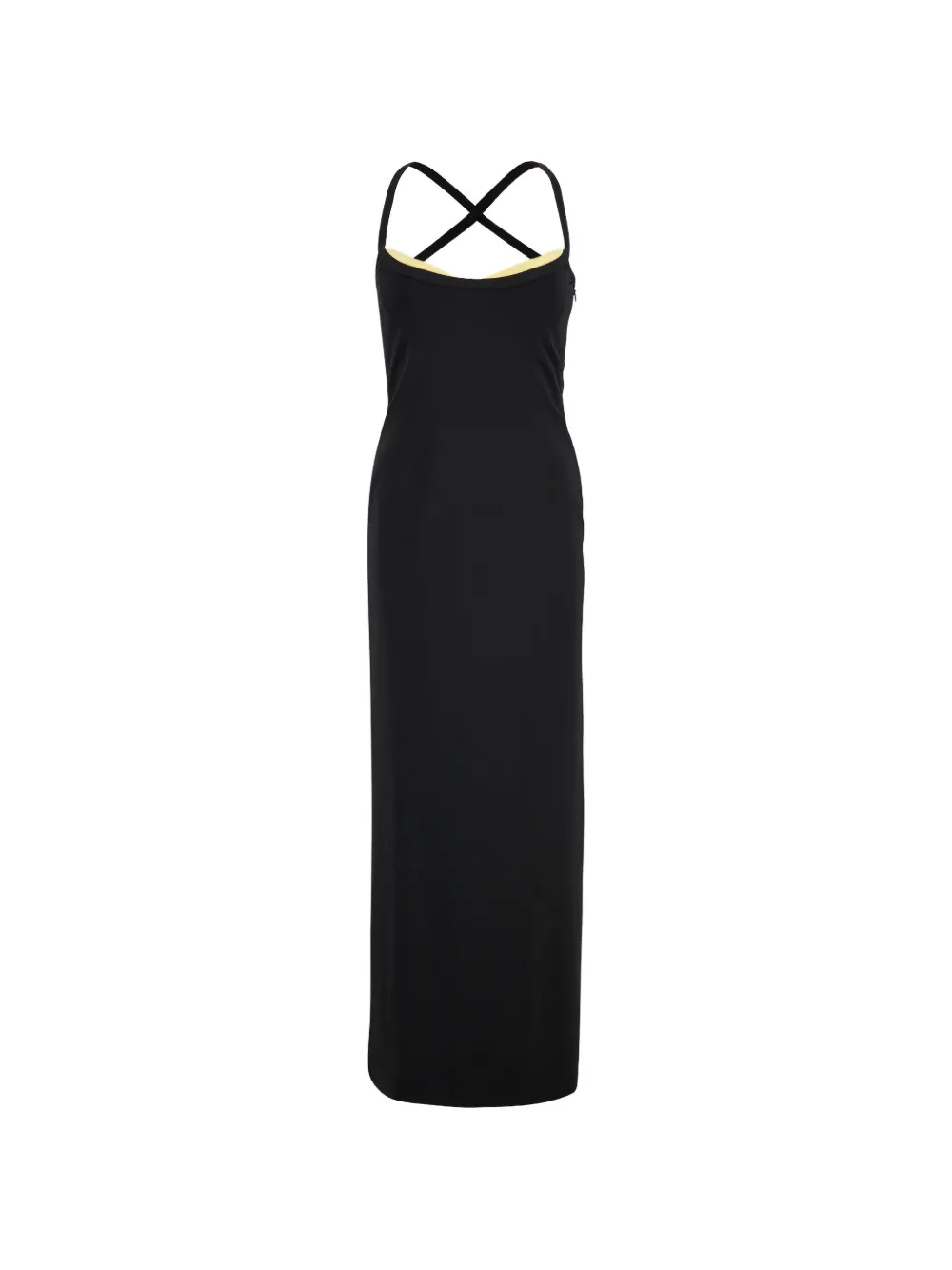 Versace cross-strap Medusa-plaque maxi dress - Nero