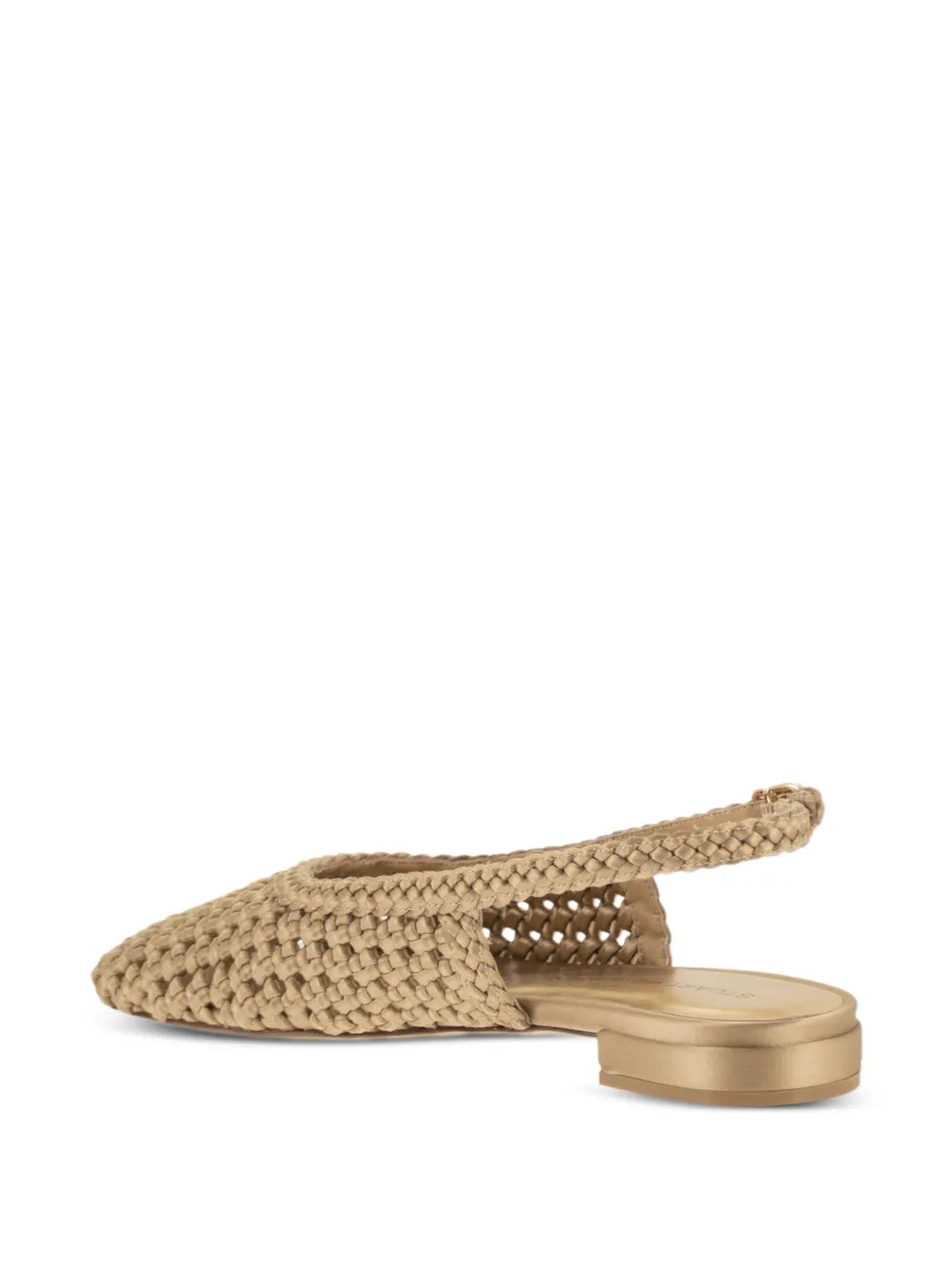 Stuart Weitzman interwoven pointed-toe ballet flats Beige