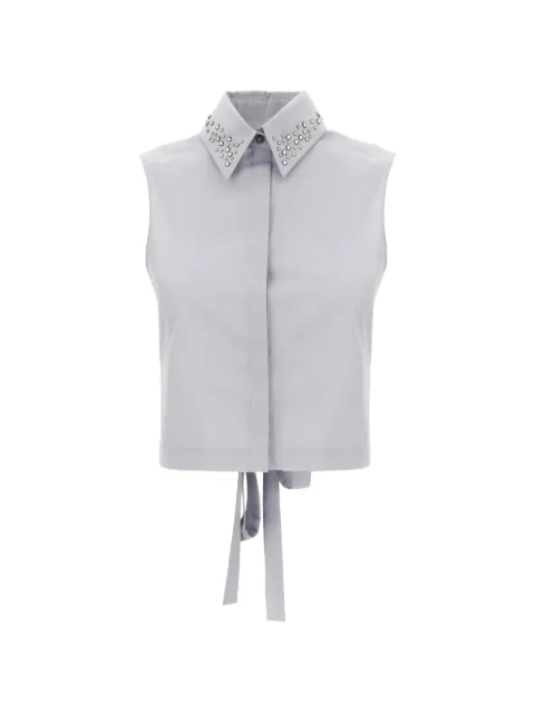 Iceberg stud-embellished sleeveless shirt