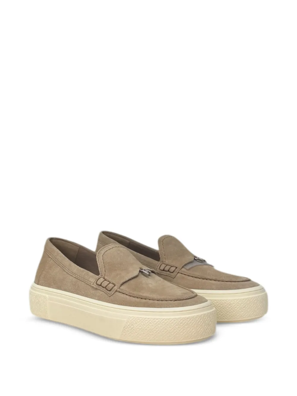 Hogan Crosswind platform loafers Beige