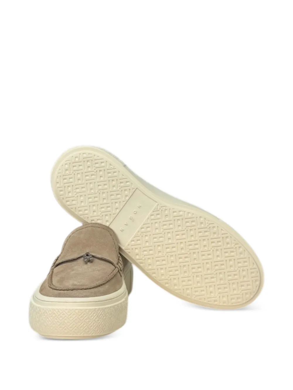 Hogan Crosswind platform loafers Beige