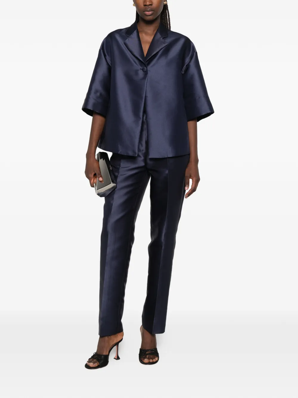 NINA 14.7 Geplooide pantalon Blauw