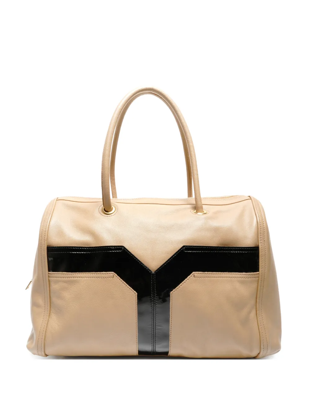 Saint Laurent Pre-Owned 2000s Y Boston bag - Nude