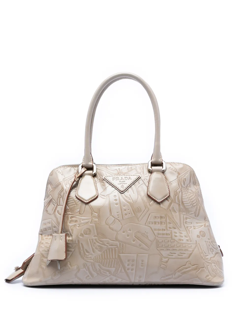 Prada Pre-Owned 2010-2026 Embossed Leather handbag - Toni neutri