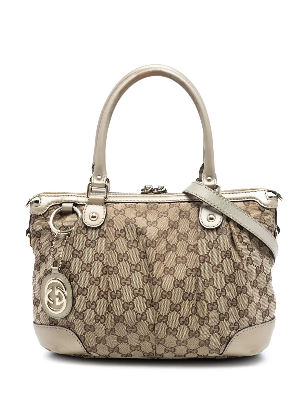 Gucci Pre-Owned 2016-2025 GG Canvas Sukey satchel - Toni neutri