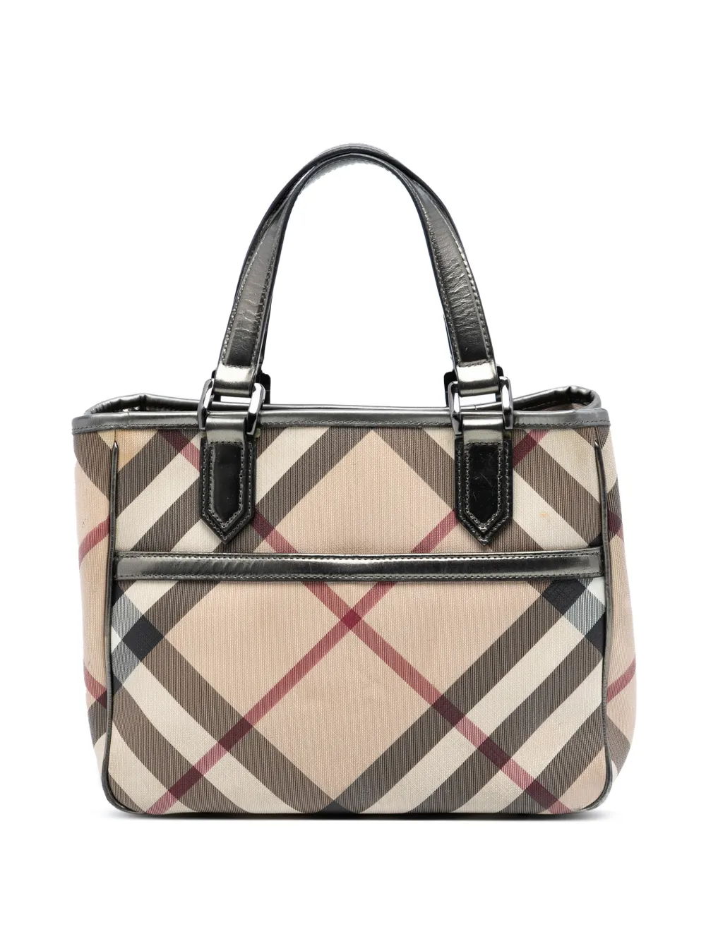 Burberry Pre-Owned 2000-2017 Supernova Check Coated Canvas tote bag - Toni neutri