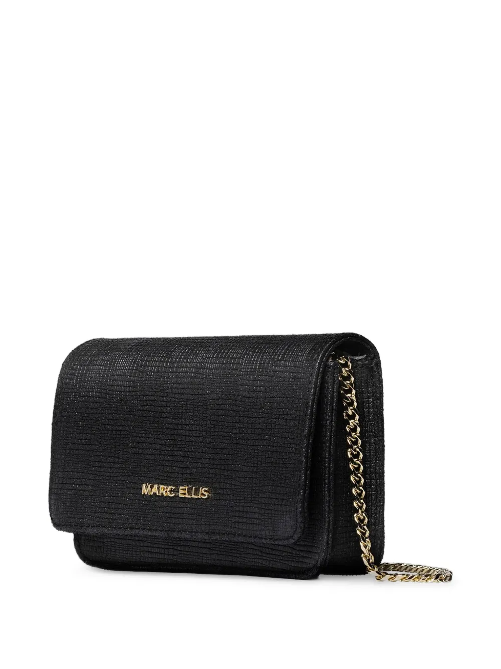 Marc Ellis Everly Rf clutch met textuur Zwart