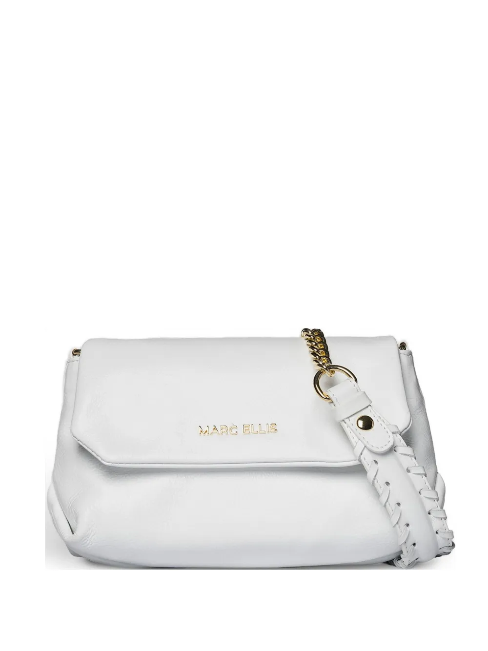 Marc Ellis Borsa a spalla Elodie piccola con logo - Bianco