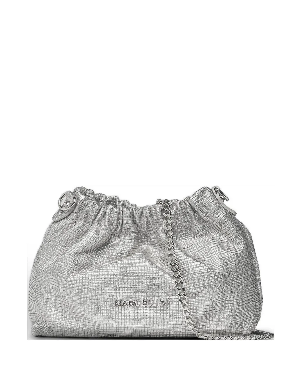 Marc Ellis Borsa a spalla Helena con ruches - Argento