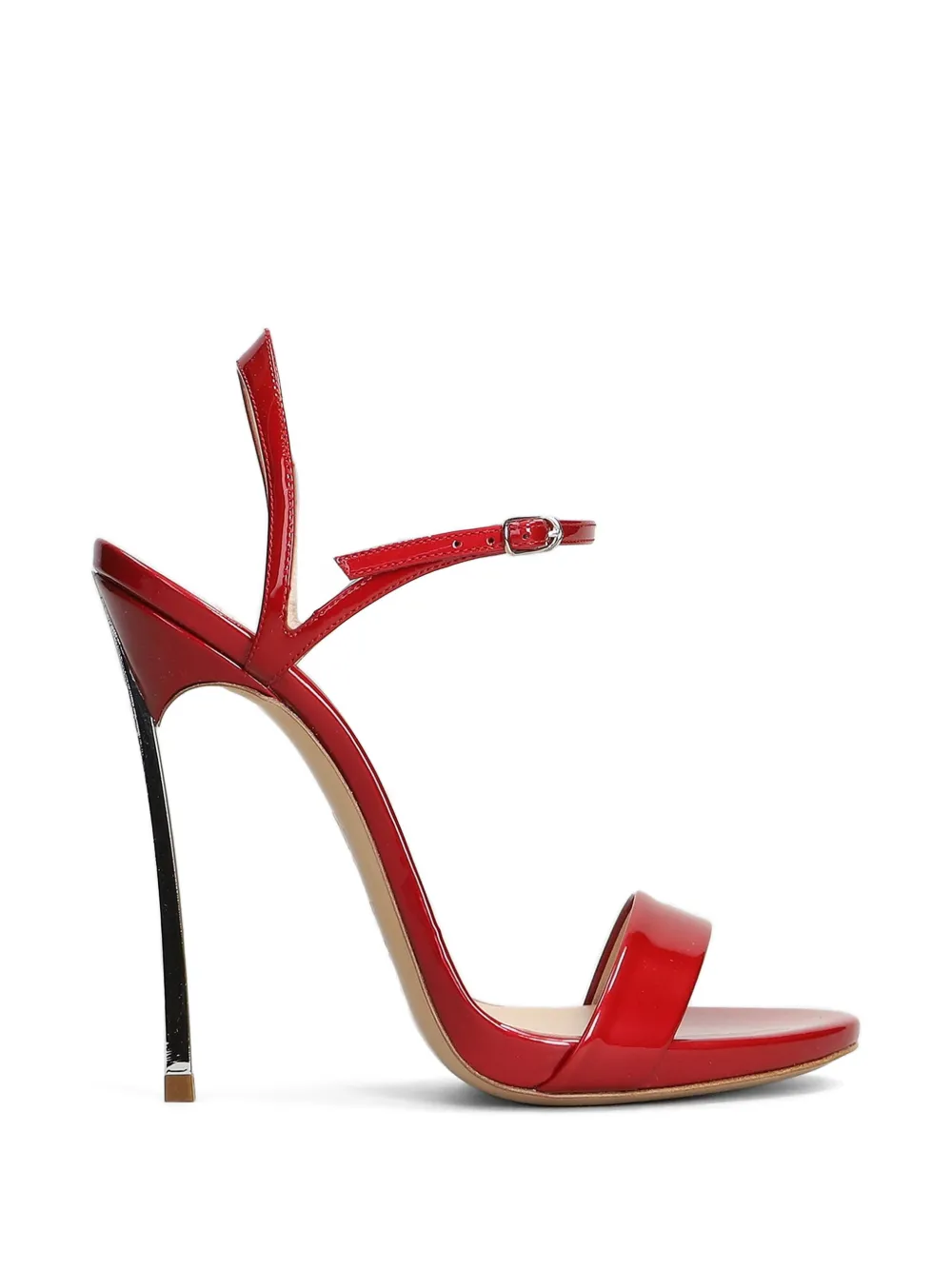 Casadei 80mm Samurai patent-finish heeled sandals Rood