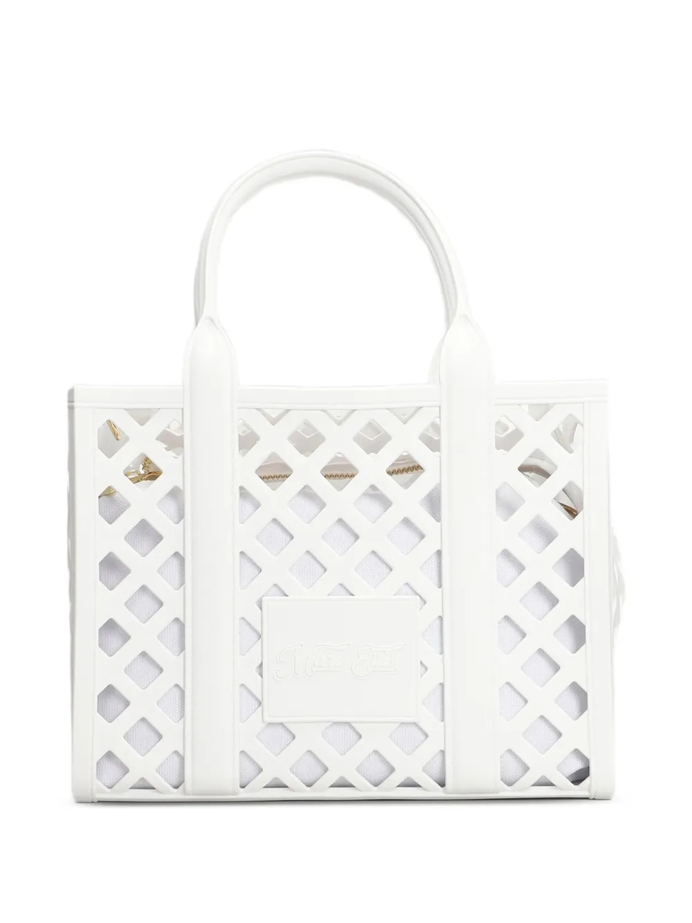 Marc Ellis Borsa tote Flat-Plot con cut-out - Bianco