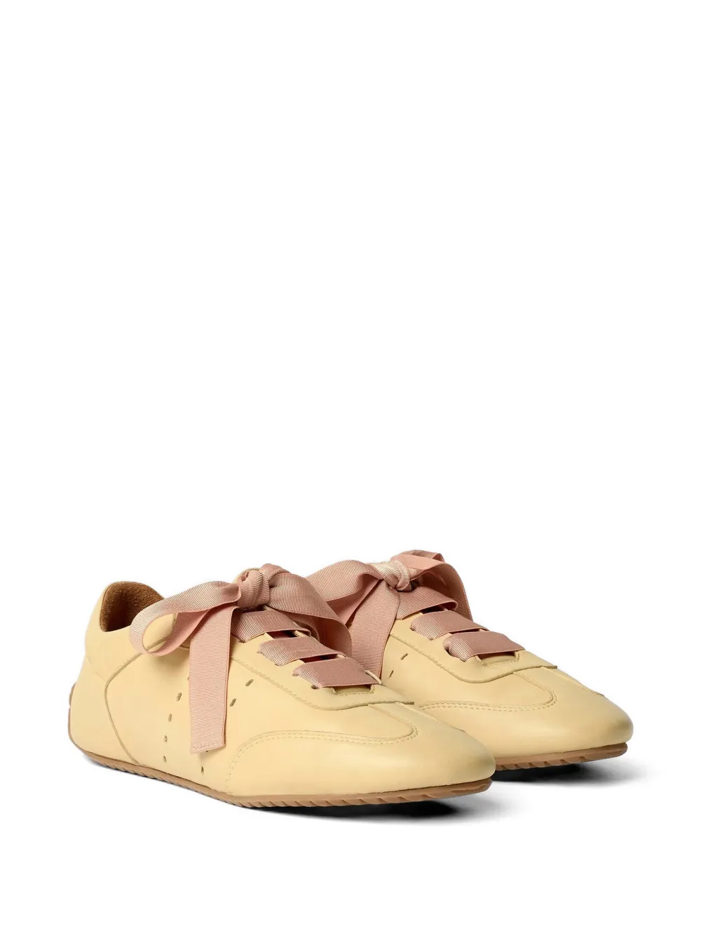 ODISSI Cass sneakers met bewerkte kant Beige