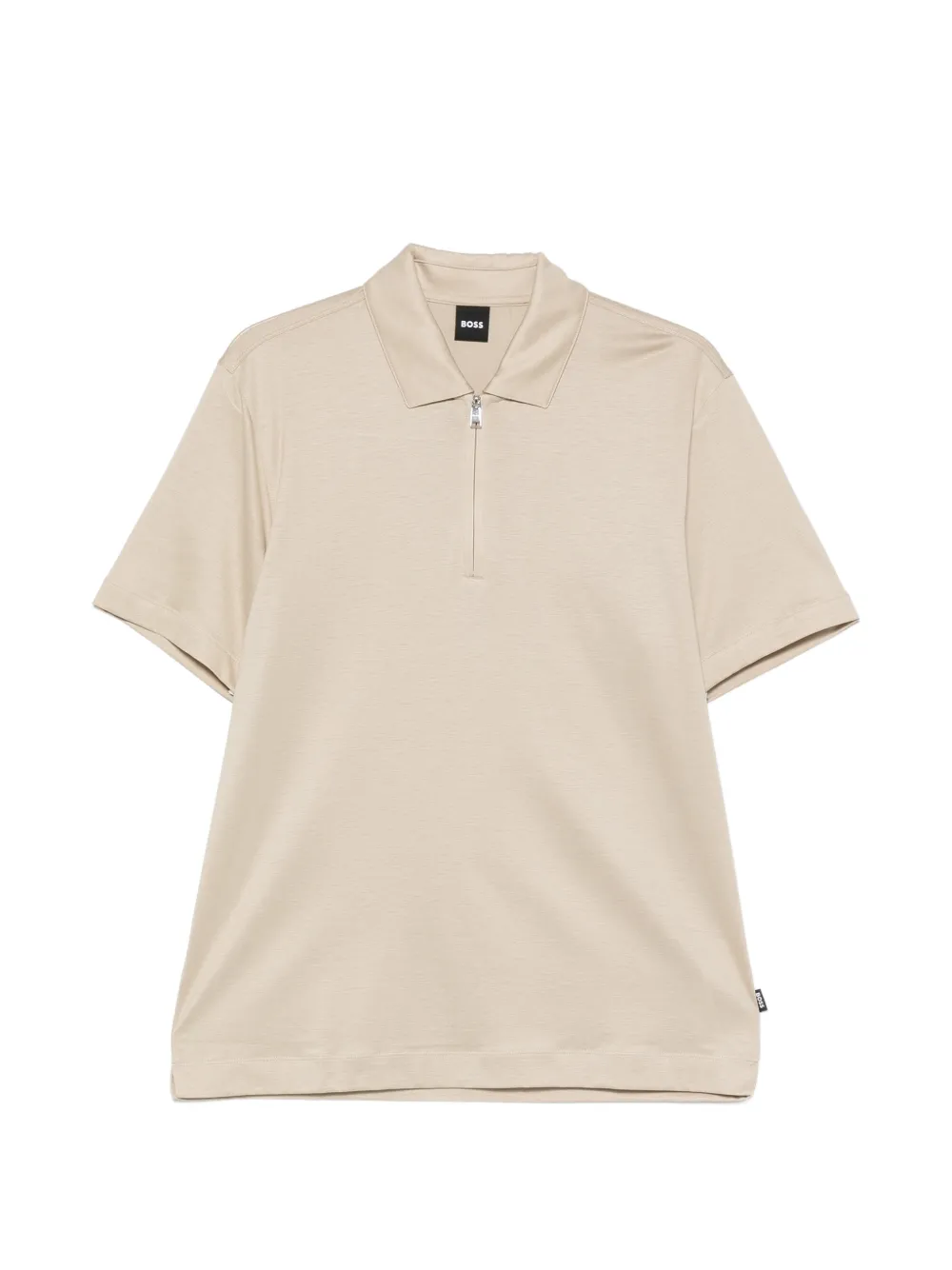 BOSS zip-fastening polo shirt - Toni neutri