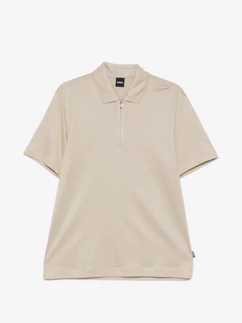 BOSS zip-fastening polo shirt