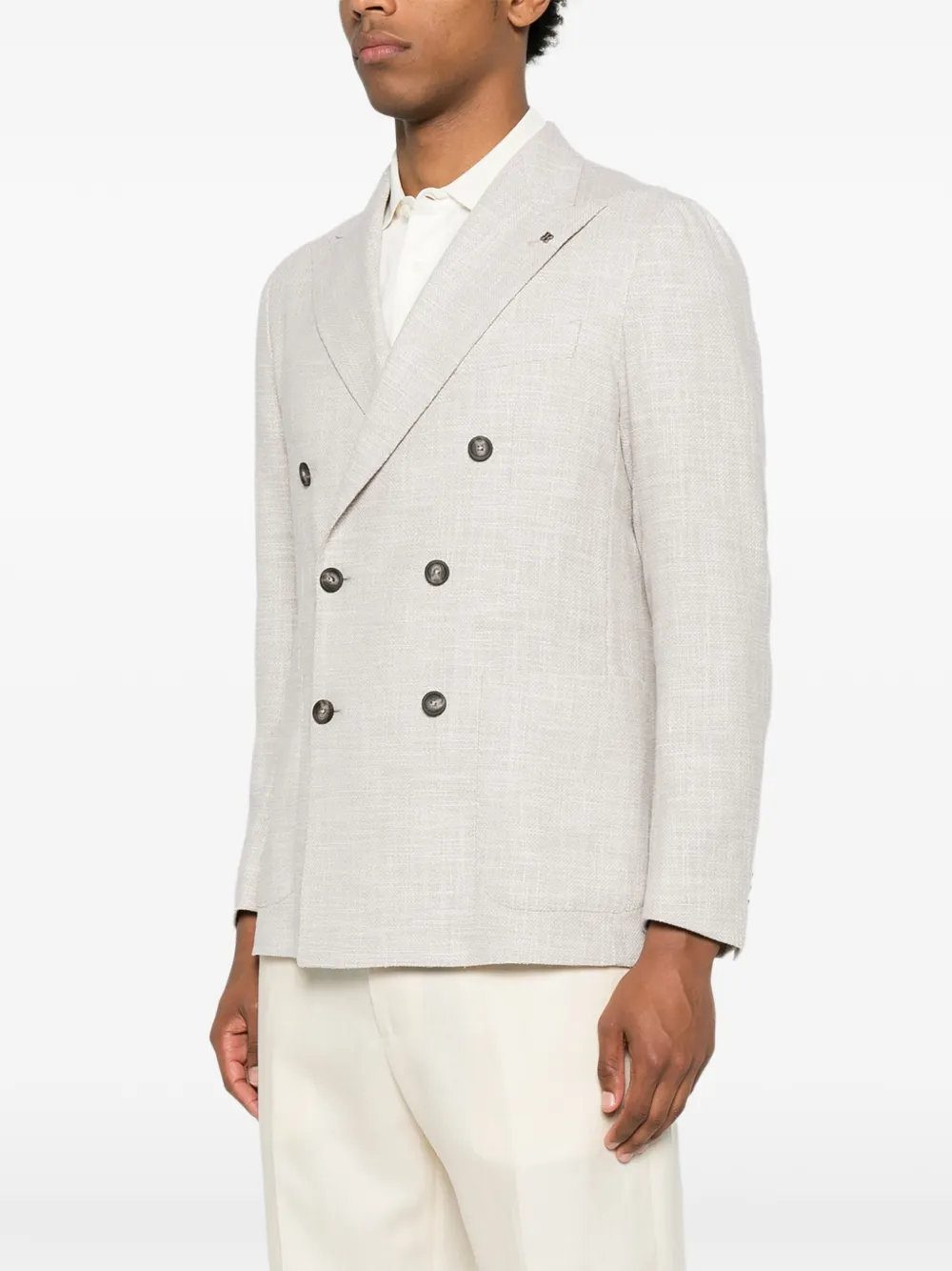 Tagliatore Blazer met dubbele rij knopen Beige