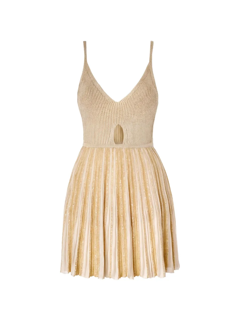 Missoni sequin-embellished cut-out mini dress - Toni neutri
