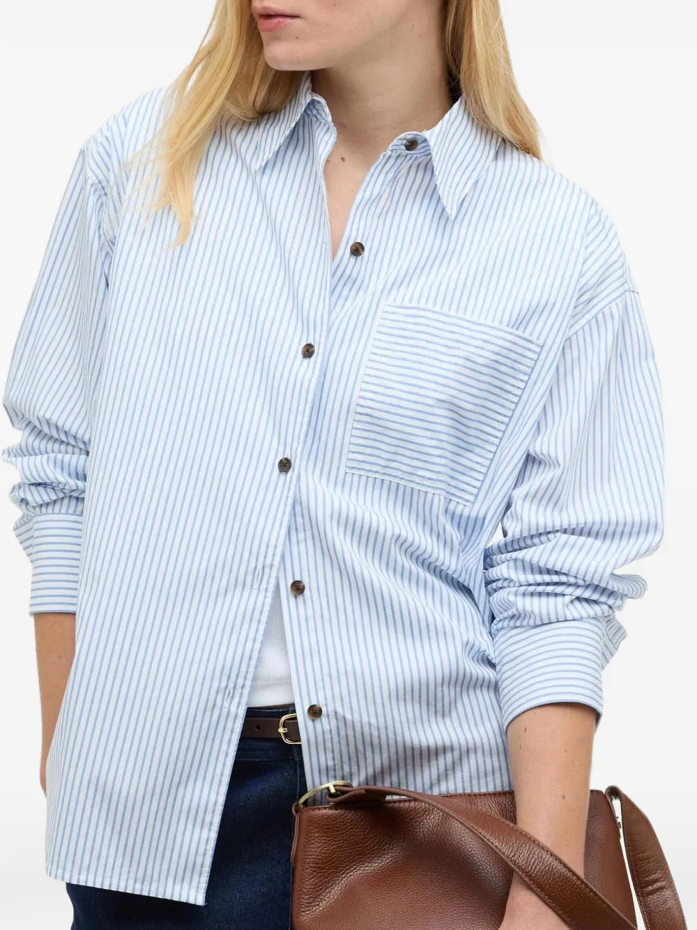 Barbour Polly gestreept blouse Blauw