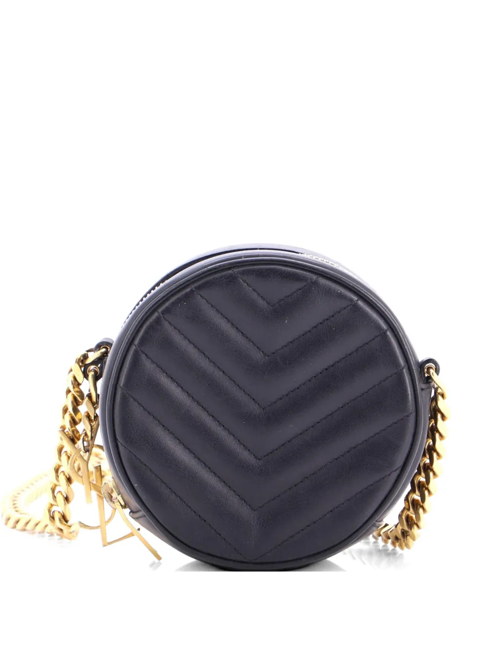 Saint Laurent Pre-Owned Classic Monogram Round Bubble Bag Quilted Leather Small crossbody bag - Nero