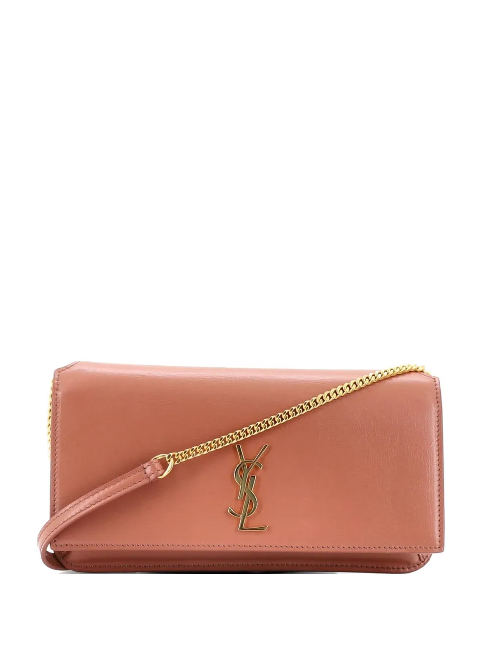 Saint Laurent Pre-Owned Classic Monogram Phone Holder Shoulder Bag Leather crossbody bag - Nude