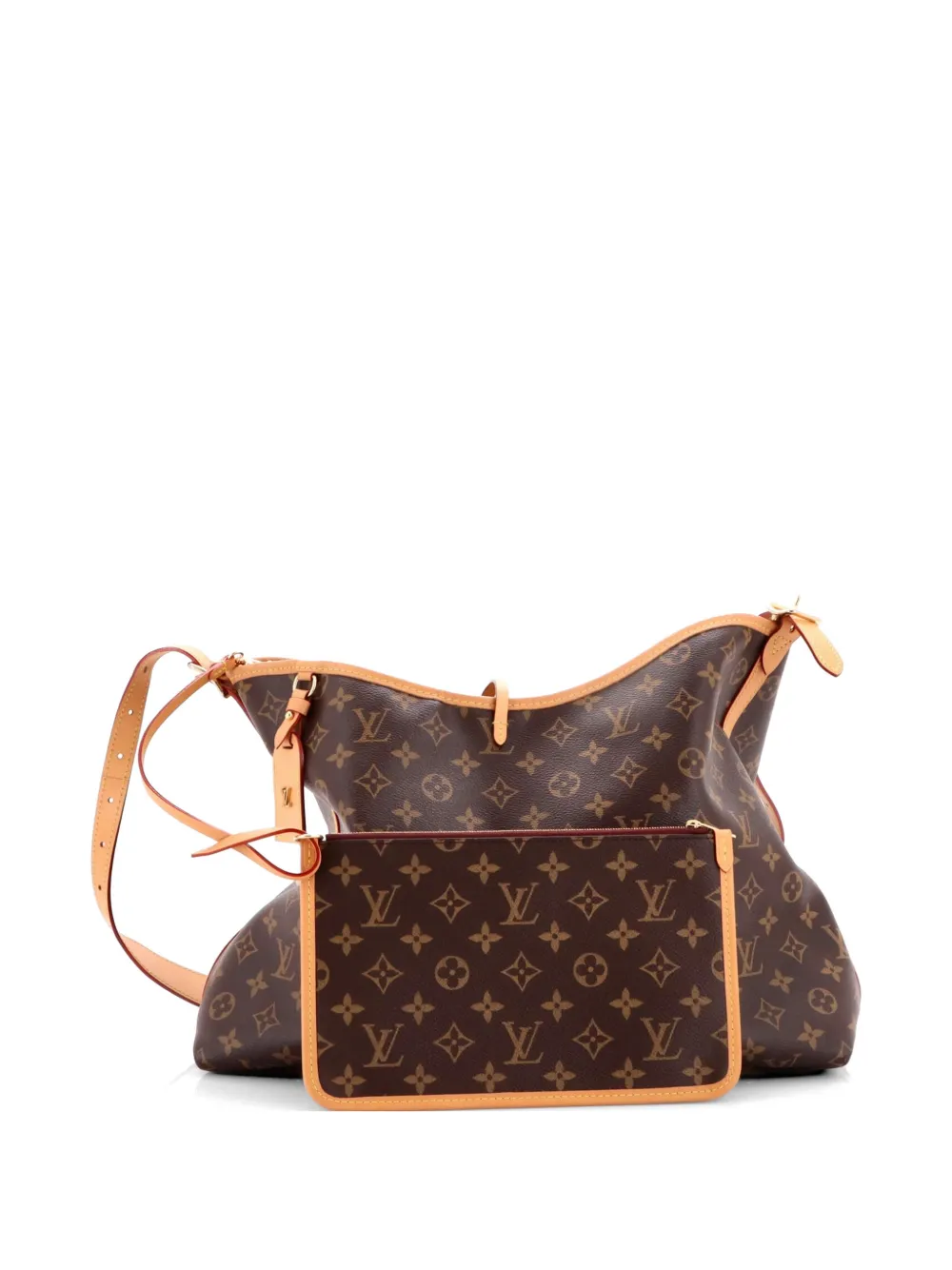 Louis Vuitton Pre-Owned CarryAll Monogram Canvas MM hobo bag - Marrone